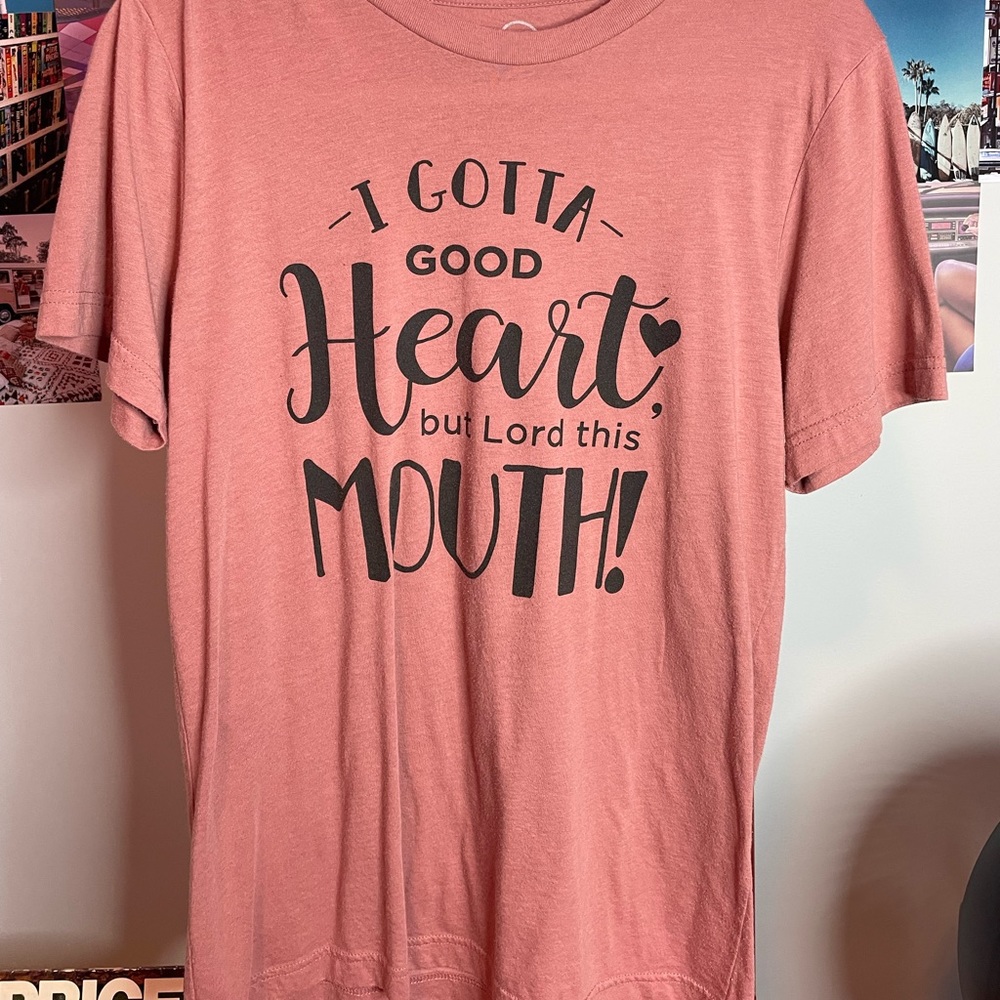 Love Bug Apparel Printed Tee - I gotta good heart, but Lord this mouth -